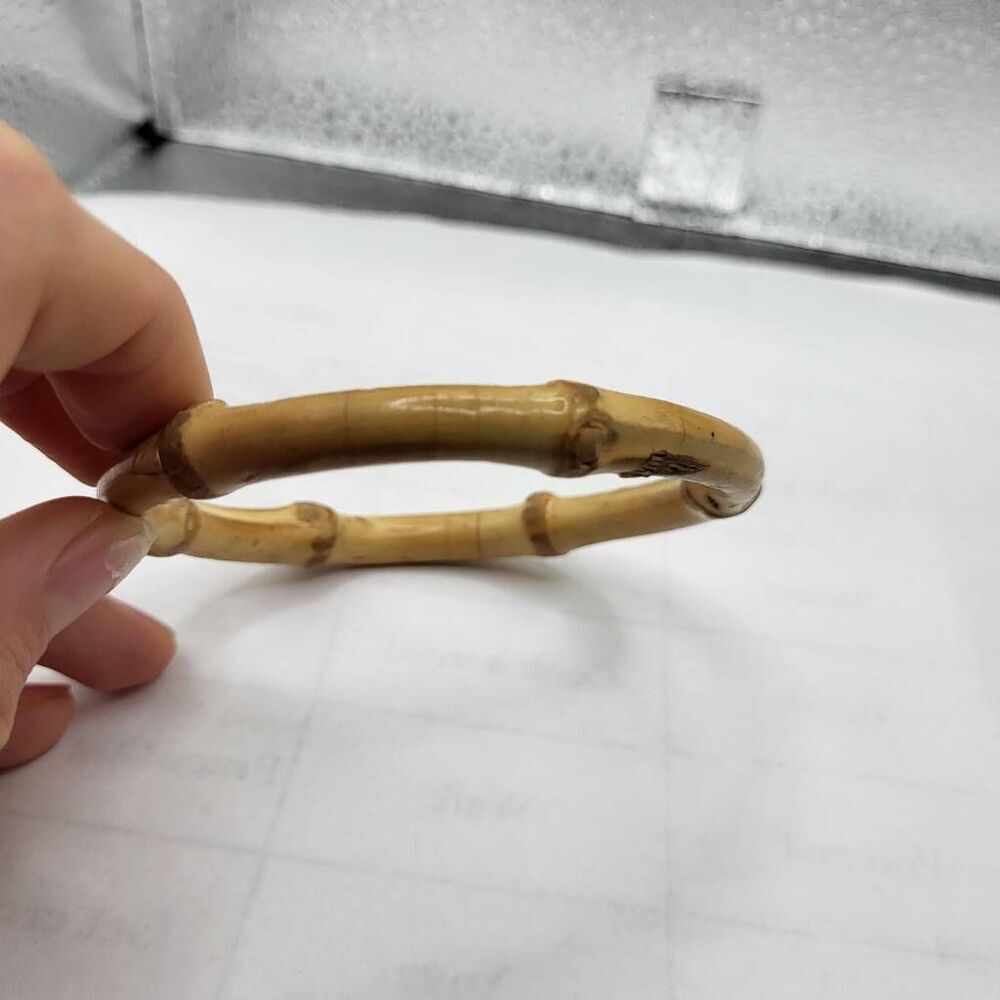 Vintage 70s Molded Bamboo Bracelet